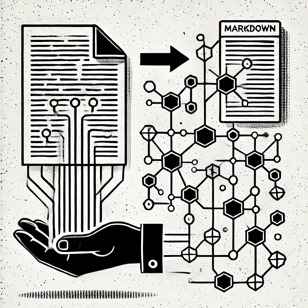 When Markdown is the central format of a knowledge management system, then pdf2markdown conversion is an important tool